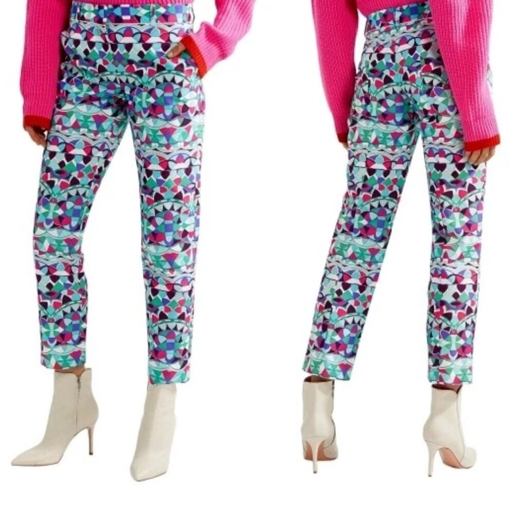 Emilio Pucci Resort 2018 Cotton Blend Faille Straight Leg Pants Women’s Size 4